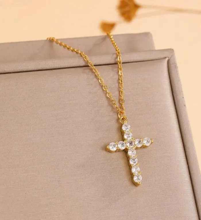 Collier croix acier - photo numéro 5