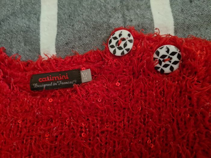 Pull. Rouge. Catimini. 12 mois - photo numéro 3