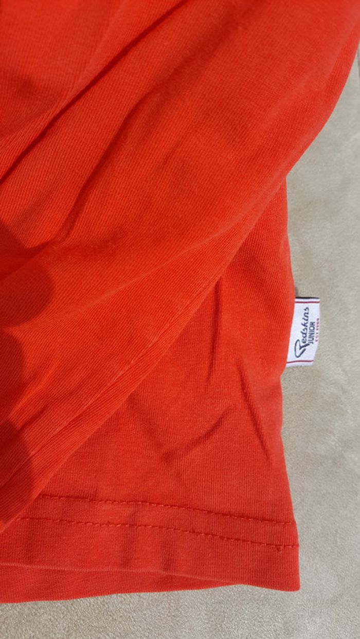 Tee-shirt rouge manches longues Redskins taille 12 ans - photo numéro 2