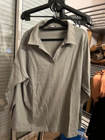 Polo manches longues kaki Topshop