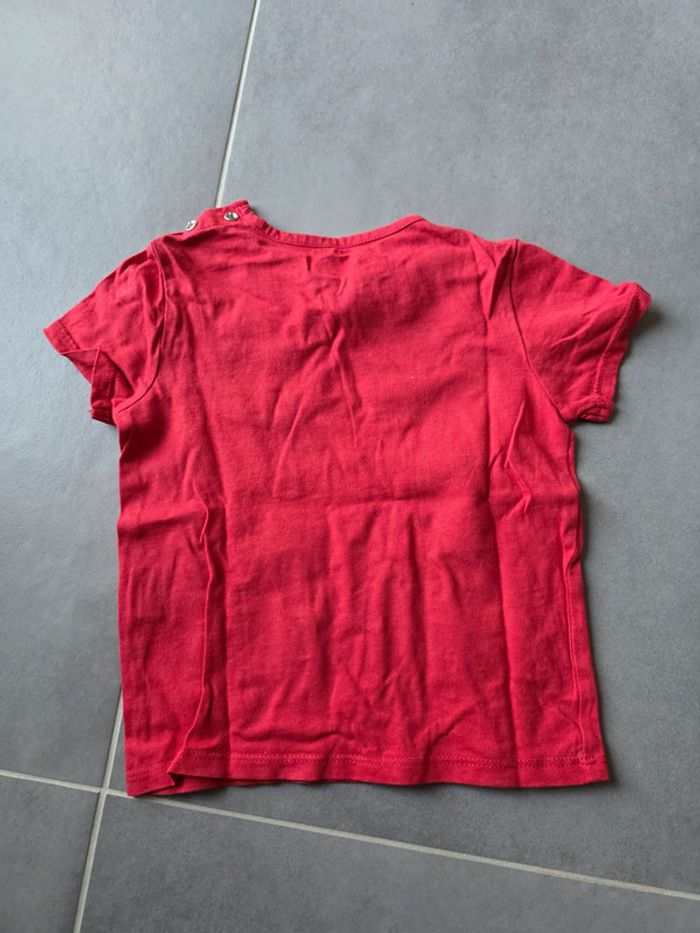 t-shirt manches courtes rouge poche tulipe - photo numéro 3