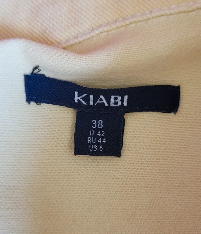 Veste en jean jaune Kiabi Taille 38 - photo numéro 7