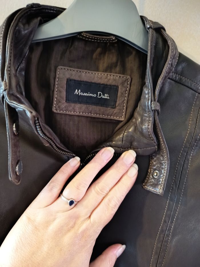 Veste cuir marron - photo numéro 2