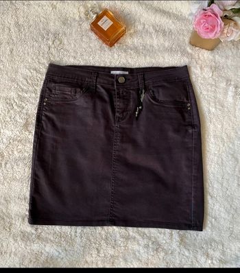 Mini jupe en jean ciré Cache cache.