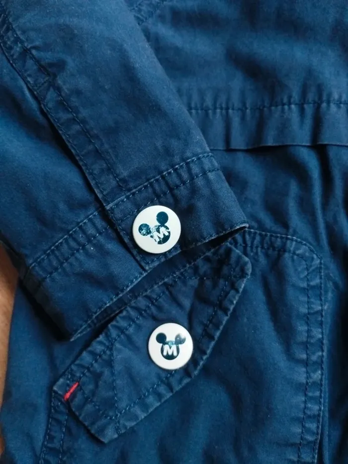 Veste coupe-vent bleu Mickey 80cm - photo numéro 3
