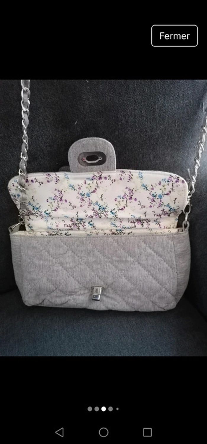 Sac à bandoulière gris LH - photo numéro 3