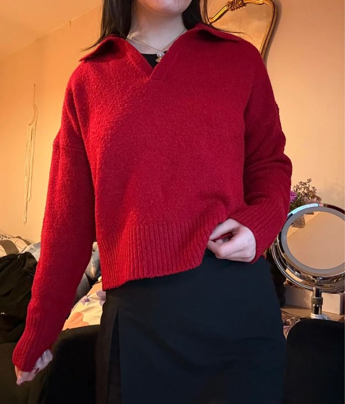 Pull rouge - photo numéro 3