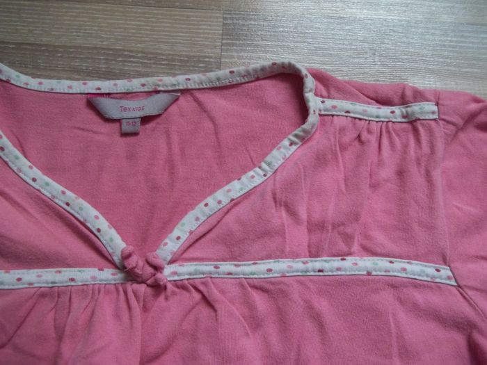 T-shirl rose Tex 11/12 ans (pyjama2) - photo numéro 2