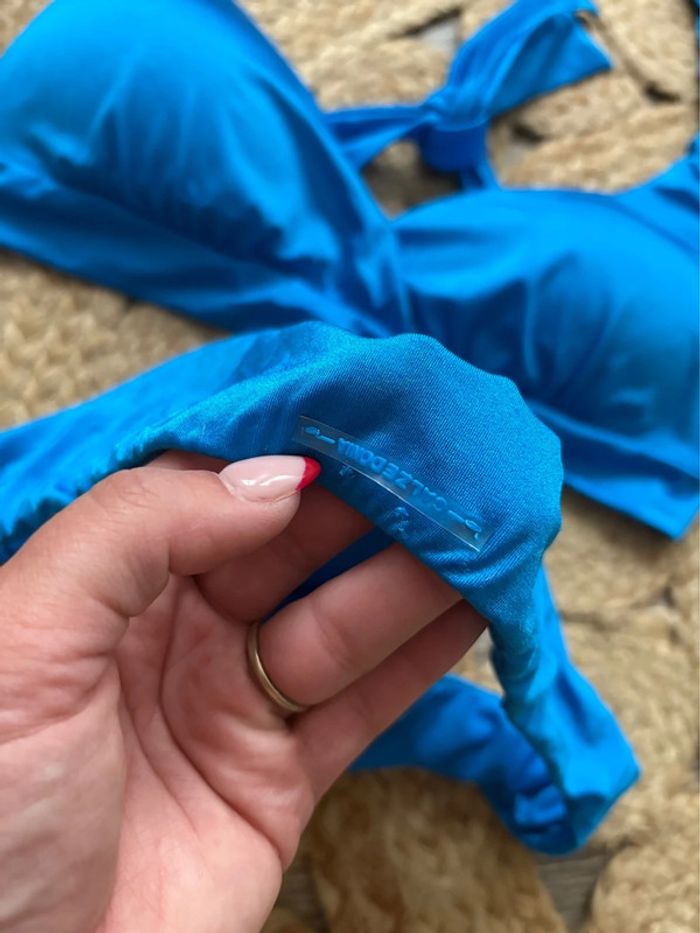 Maillot de bain 2 pièces - Calzedonia - bleu électrique - taille 36/38 - porté 1 fois - photo numéro 6