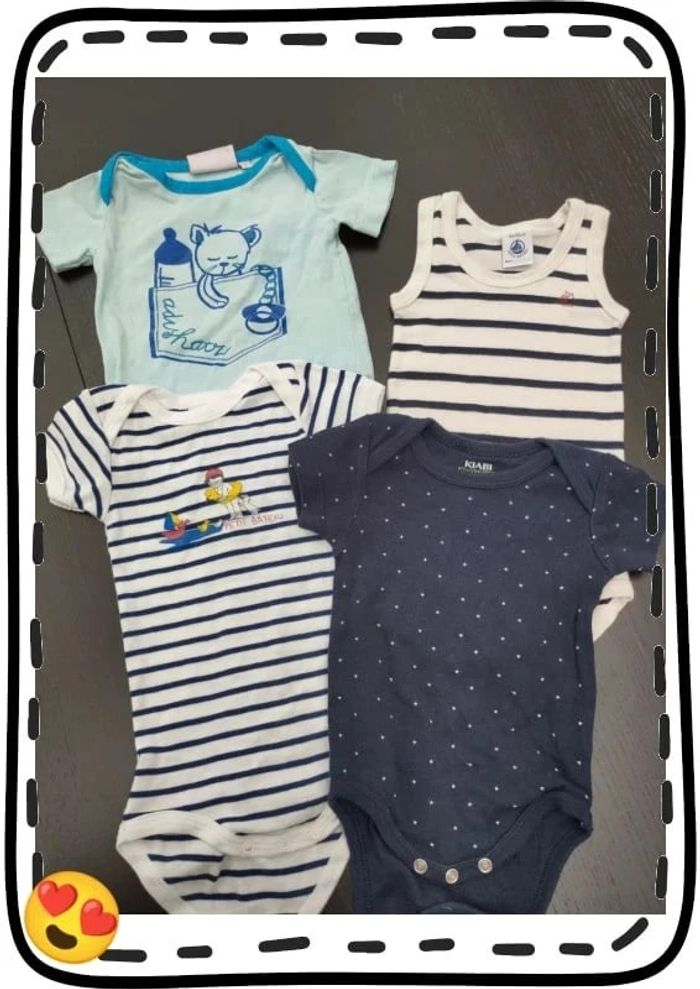 Lot de 4 body 3 mois