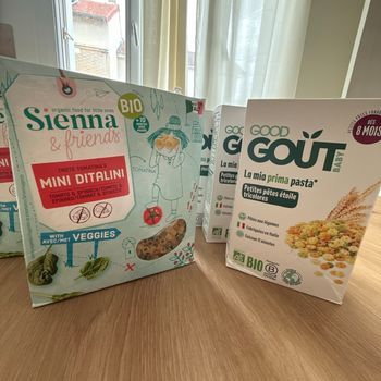 Lot de 5 boîtes de pâtes pour bébé à partir de 8/10 mois