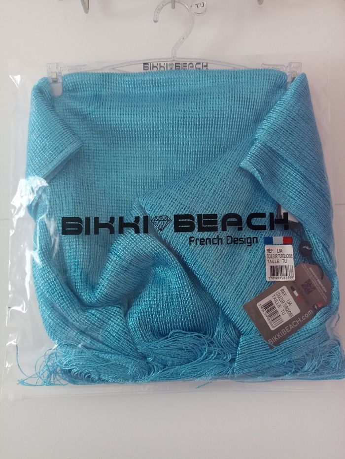 Kimono de plage turquoise irisé - photo numéro 5