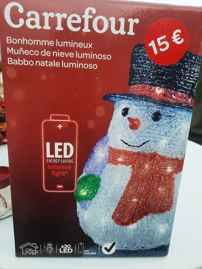 Lampe bonhomme de neige - photo numéro 2