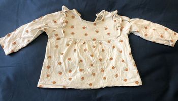 Blouse Kiabi éco conception 12-18 mois motif fruits