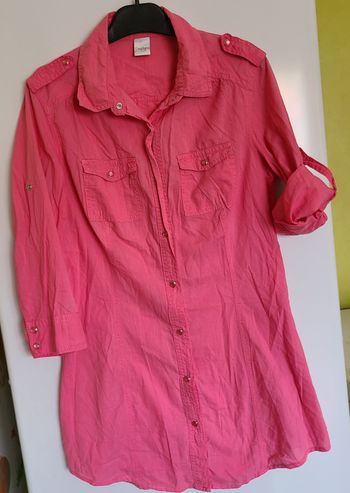 Robe chemise femme taille S rose Camaïeu 