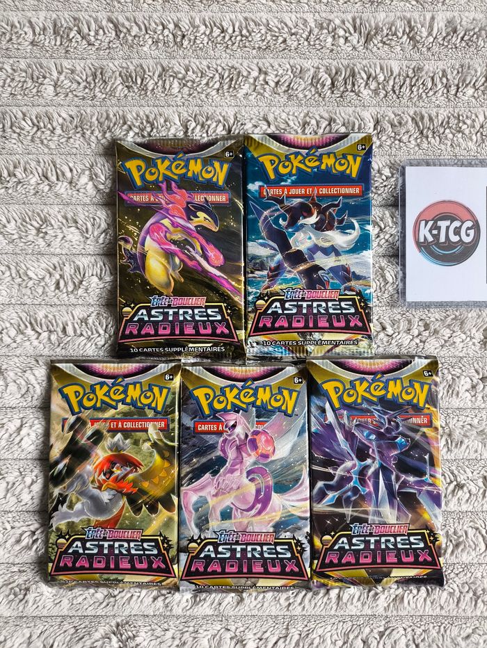 Artset de 5 boosters Pokémon EB10 Astres Radieux