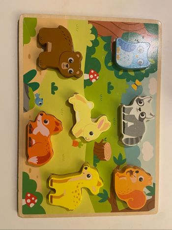 Puzzle encastrable bois