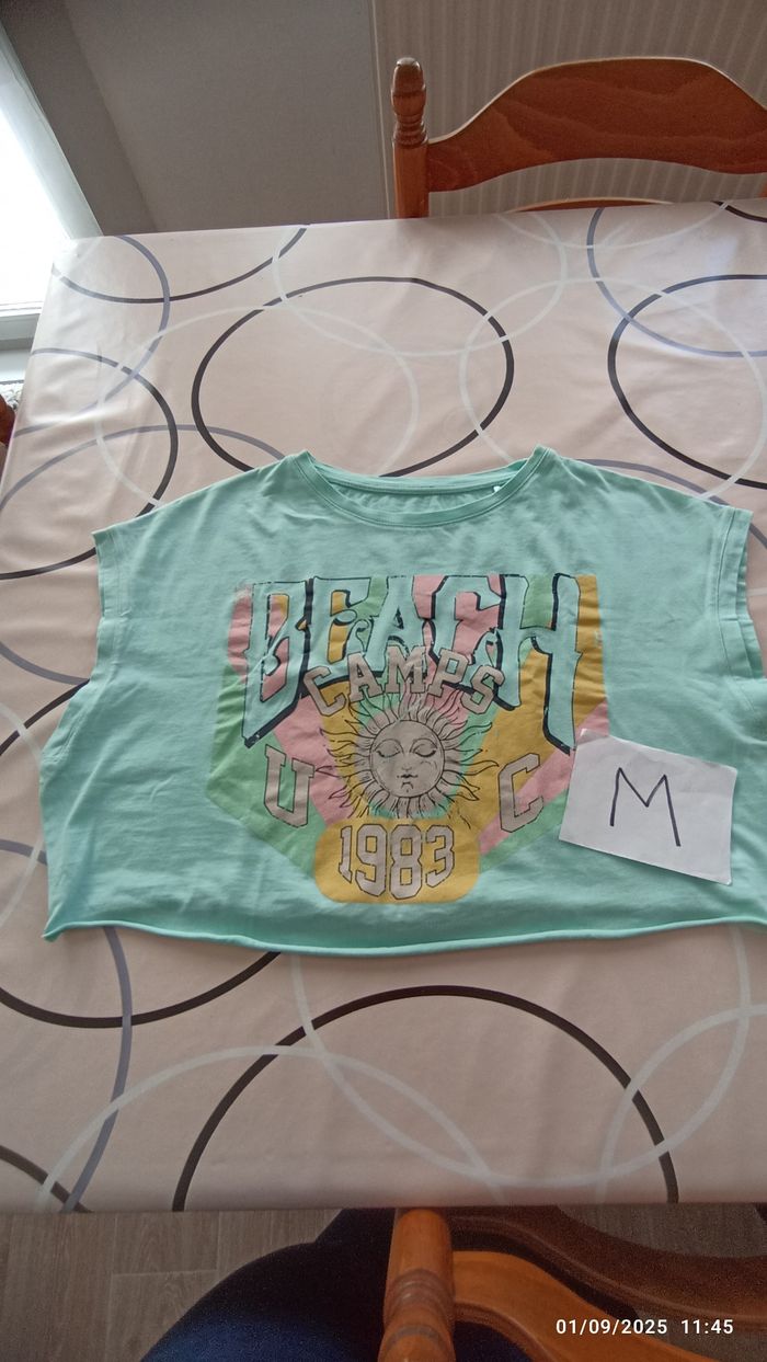 T-shirt court fille M Camps vert