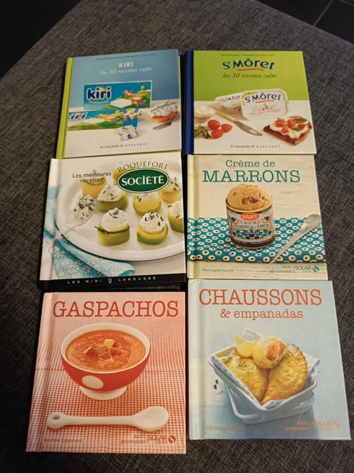 Lot de six mini livres de recettes