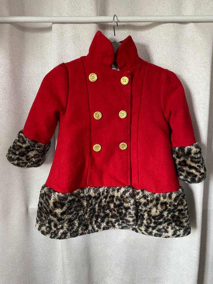 Manteau rouge et doré fourrure panthère 3 ans Penelope Mack LTD - photo numéro 2