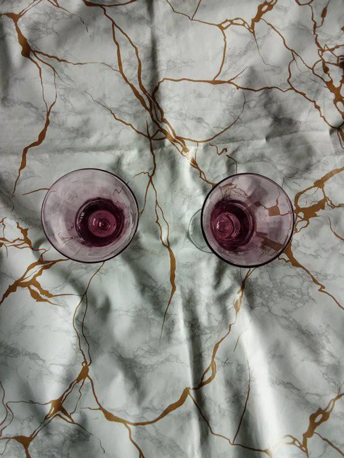 Lot de 2 flute a champagne prune - photo numéro 3
