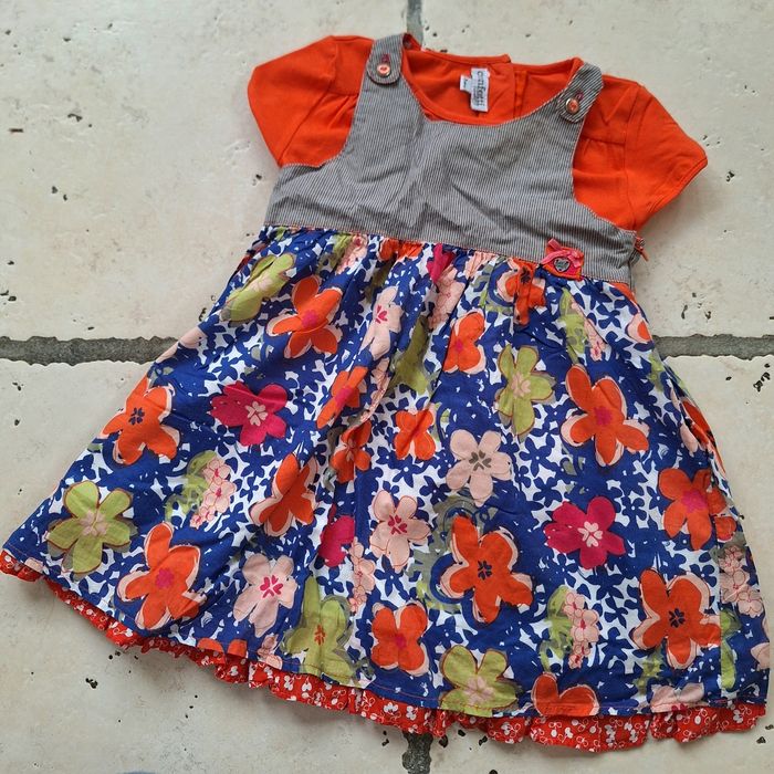 Ensemble robe fleurie et top Confetti Absorba - 3 ans