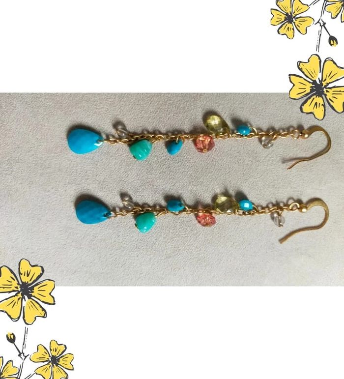 Coffret Bijoux vintage & ethniques + boîte à bijoux tissu fleuri - photo numéro 19