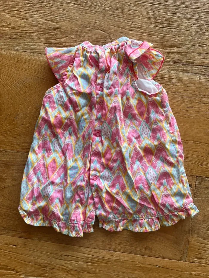 Robe rose à fleurs 6 mois - photo numéro 4