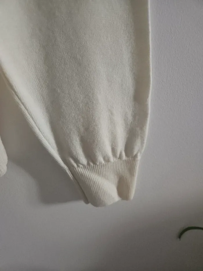 Pull en maille blanc cassé en laine Peter Hahn T.38 - photo numéro 2