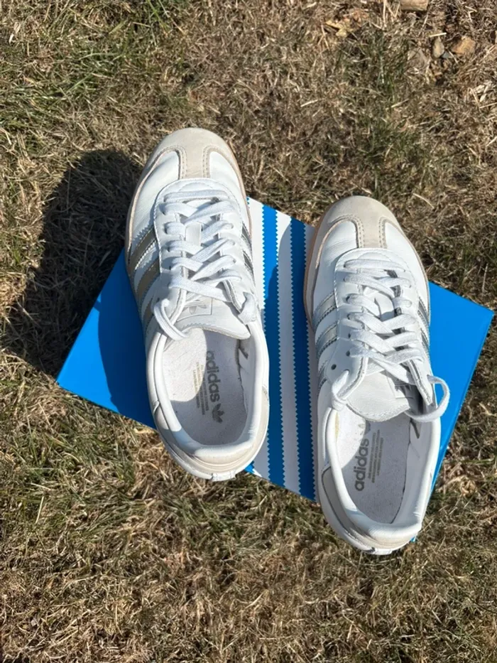 Adidas samba blanche et argent grise 37 1/3 - photo numéro 5
