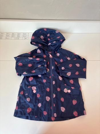 Parka fille 18/24mois fraise en très bon état
