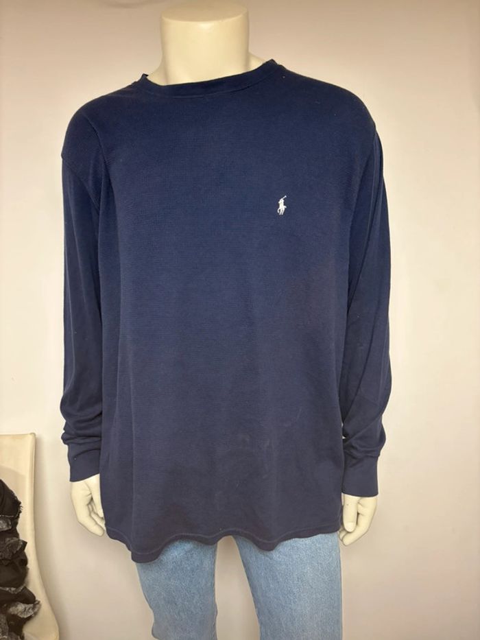 T-shirt manches longues Ralph Lauren bleu marine - Taille XXL - photo numéro 3