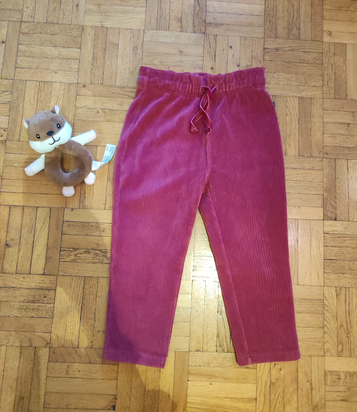 Pantalon velours côtelé Boutchou couleur framboise taille 36 mois - photo numéro 5