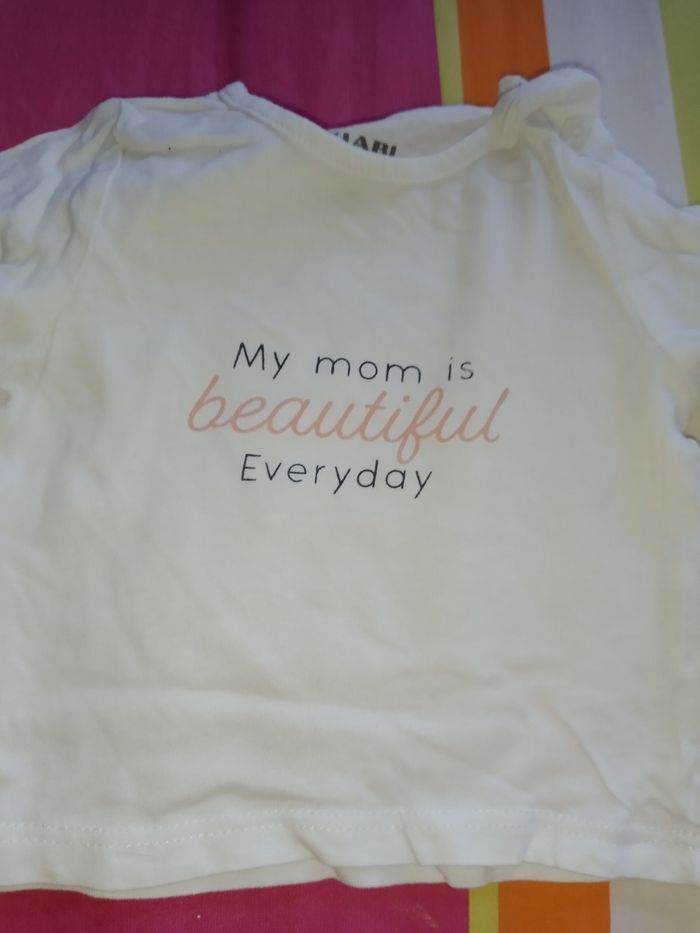 T shirt  naissance, 1 mois manche longue - photo numéro 6