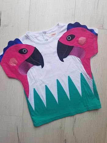 Tee shirt catimini 4ans perroquet relief