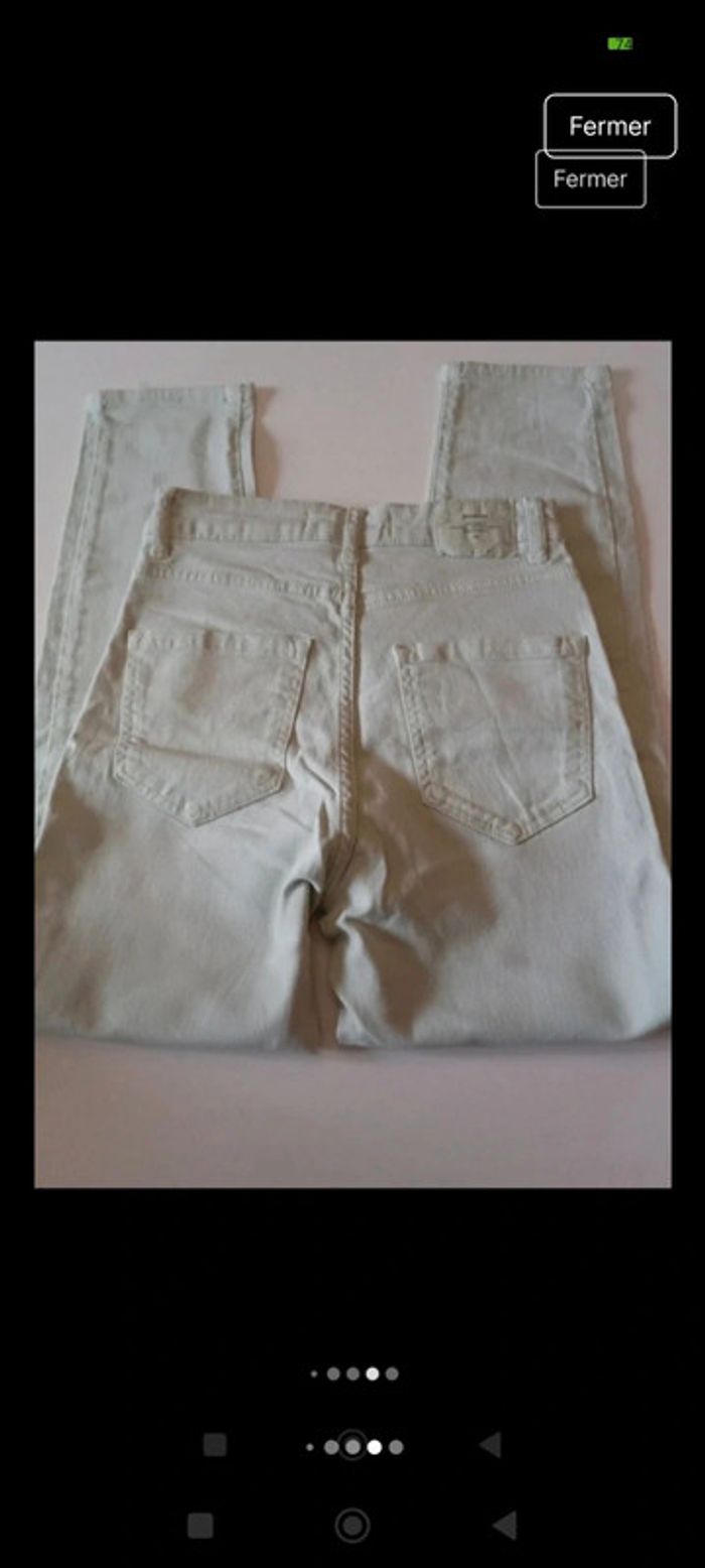 Pantalon jeans femme Stradivarius taille 34 coupe droite - photo numéro 5