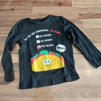 T-shirt manche longue 6 ans tacos