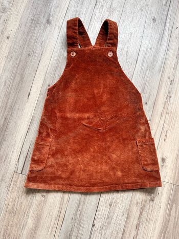 Robe côtelé marron camel 3 ans mots d’enfants