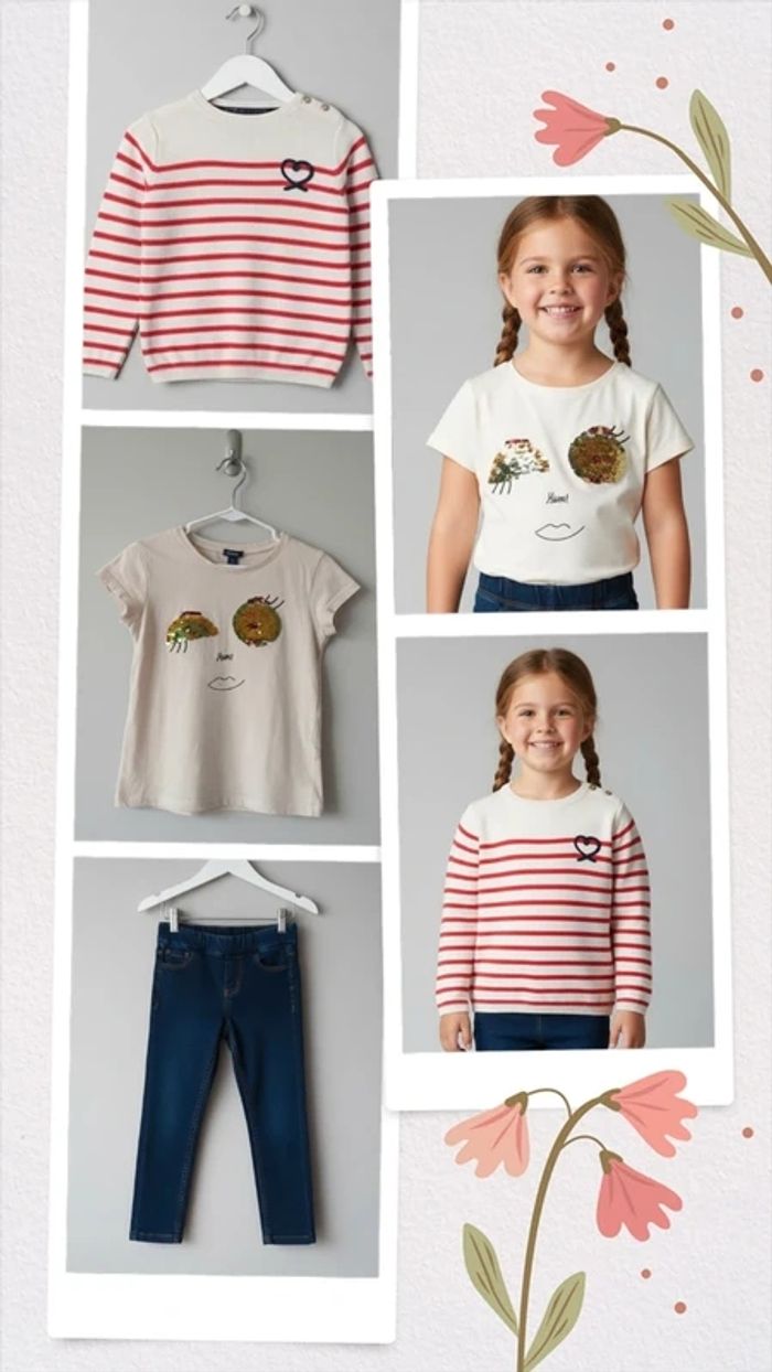 Ensemble 3 PCS marinière 4 ans - photo numéro 2