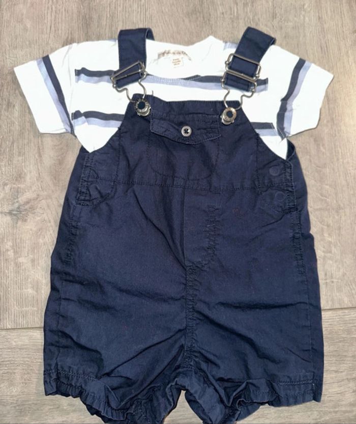 Salopette bébé été et t-shirt
