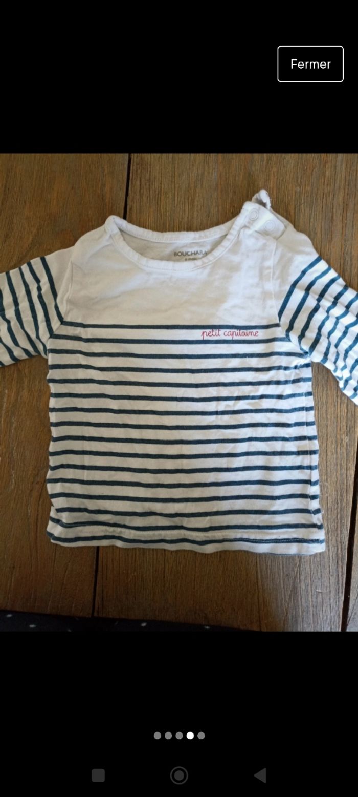 Lot de 4 t-shirt manches longues 6 mois - photo numéro 4