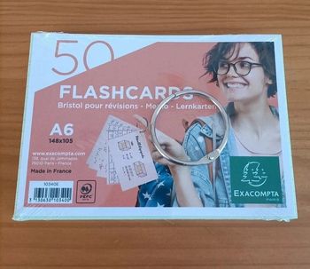 50 fiches bristol avec anneau