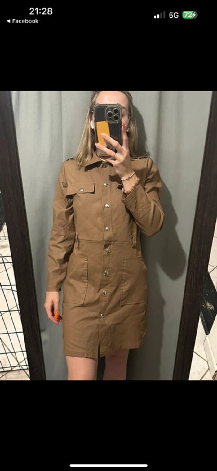 Robe manche longue camel M