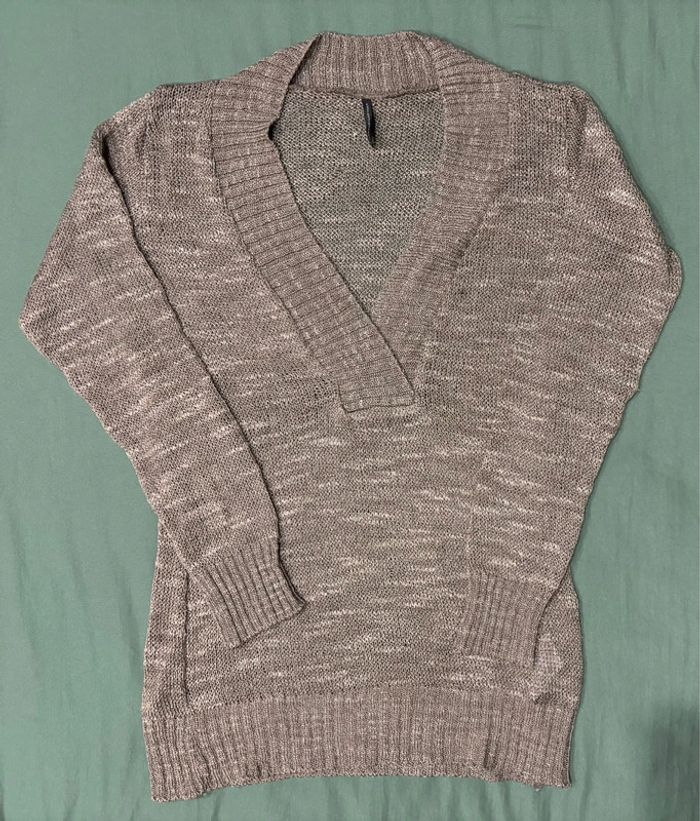 Pull en maille taupe taille M