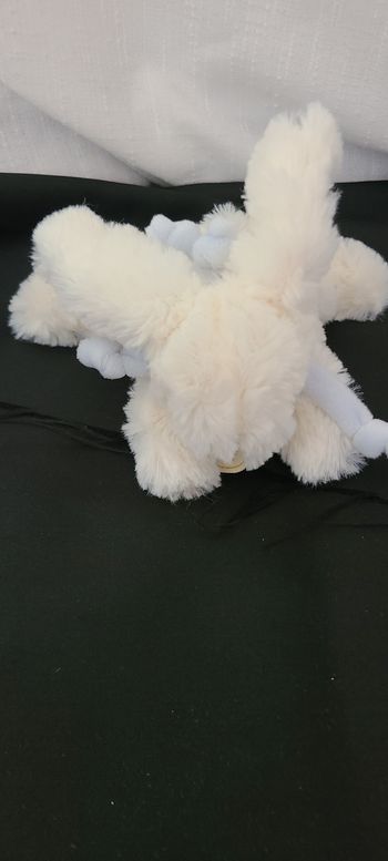 DOUDOU ET COMPAGNIE LAPIN BONBON BLANC BLEU BILLE