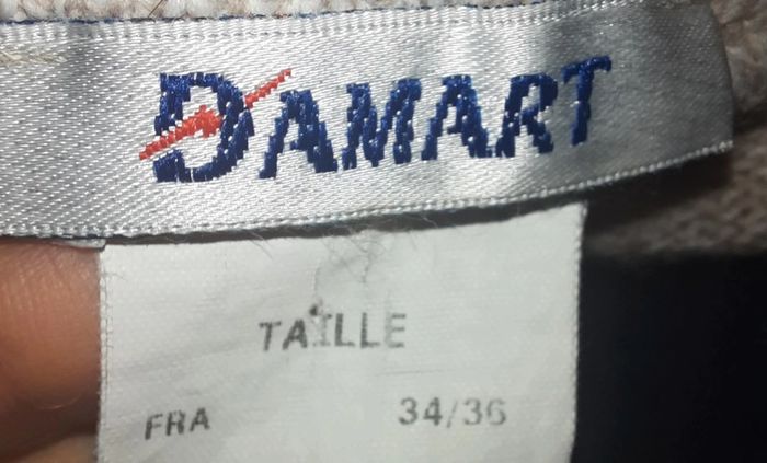 Pull Vintage beige fleuri broderie - photo numéro 5