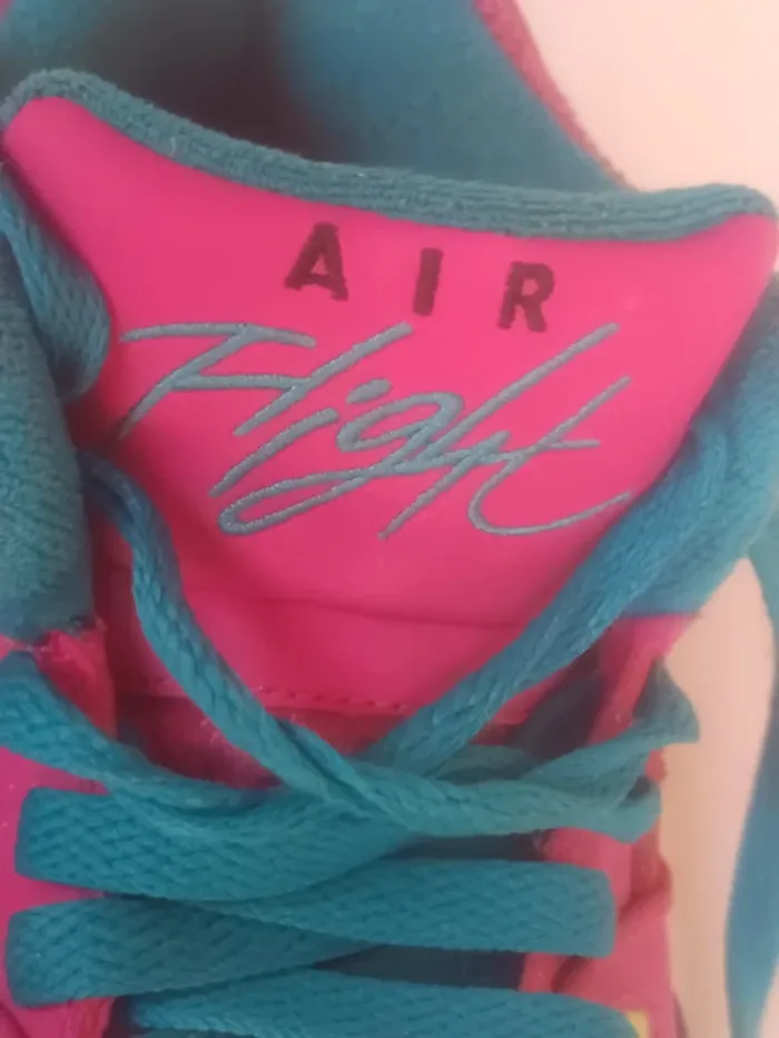 💓basket femme Nike air flight limité rose et bleu pointure 38 rare couleur fashy sport - photo numéro 8