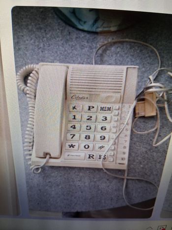 Téléphone fixe blanc 