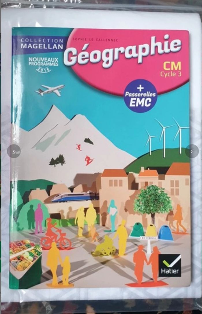 Géographie CM cycle 3 magellan Hatier
