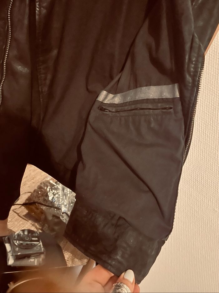 Perfecto cuir noir 42/44 original clouté - photo numéro 6
